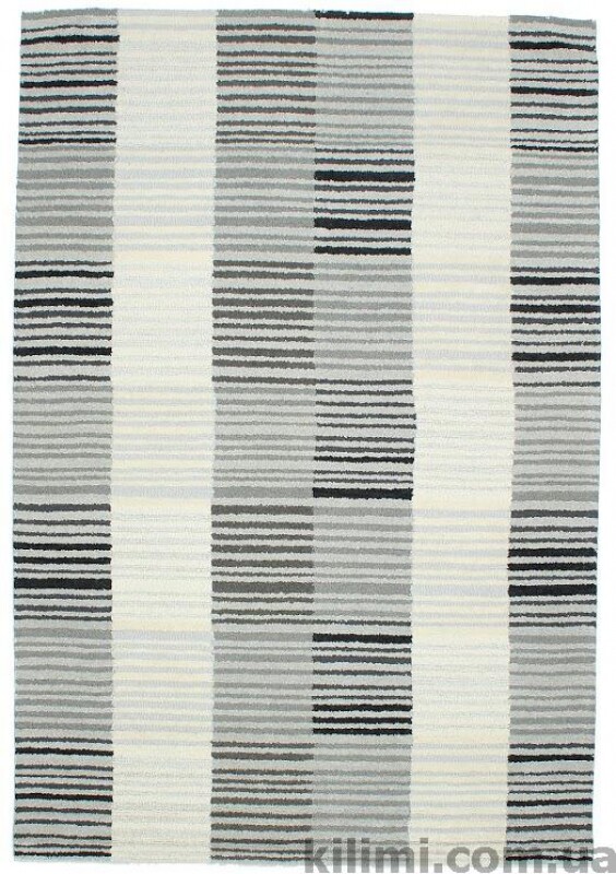 Вовняний килим Hand Tufted - Panache block stripe ivory-grey